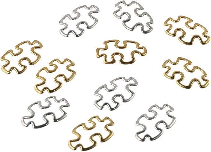 合金パズルピースペンダント100個