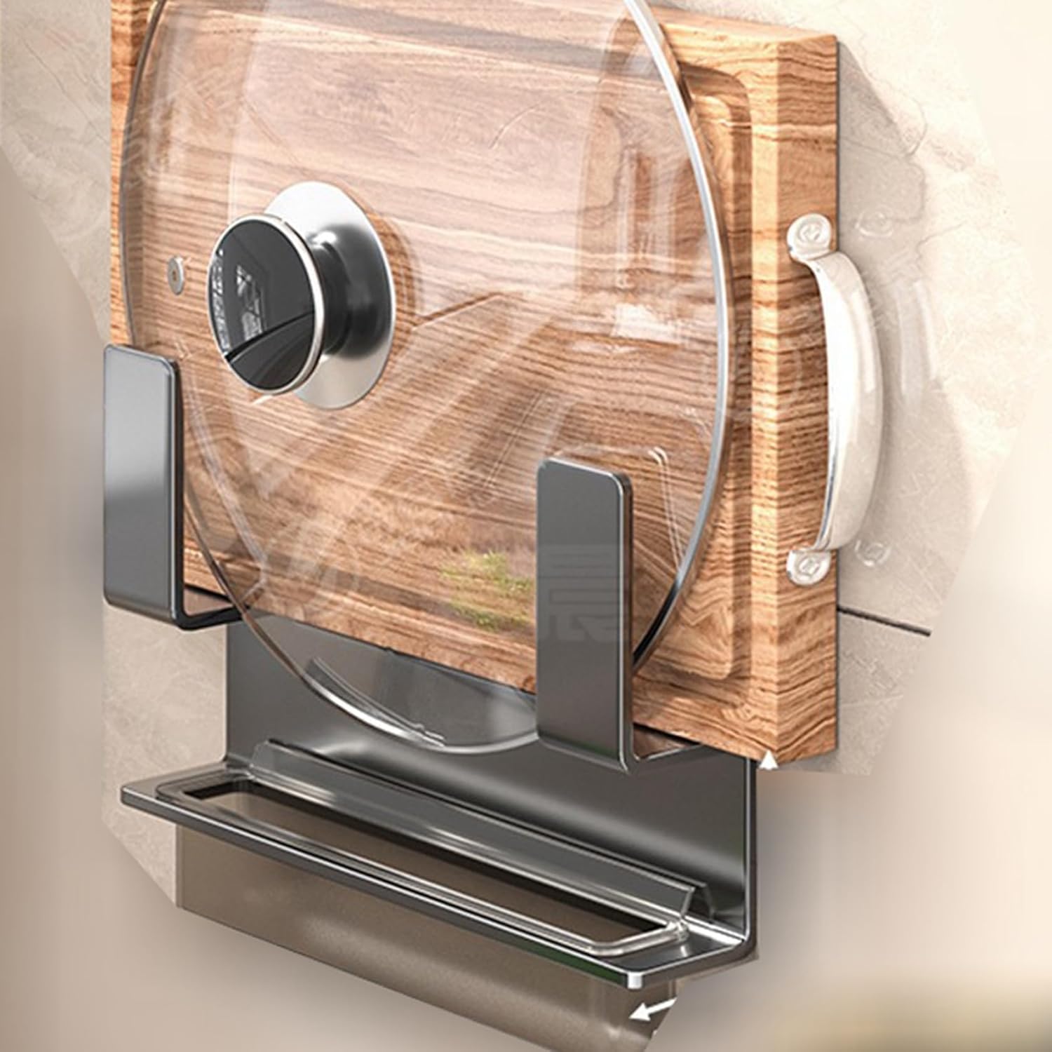 鍋 蓋置き まな板立て ウォールラック